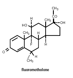 FML® (fluorometholone) Structural Formula Illustration