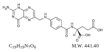 FOLIC ACID (folic acid) Structural Formula  - Illustration