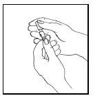 Attach a needle to the syringe - Illustration