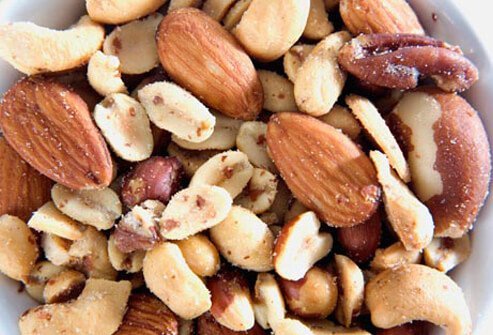Photo of mixed nuts.