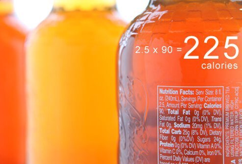A photo of a row of iced tea bottles.