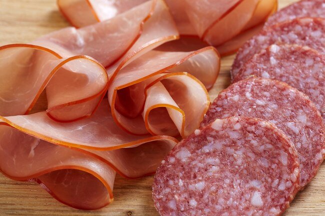 Processed meats high in sodium and saturated fat are not heart healthy.