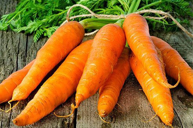 Carrots are loaded with antioxidants and beta carotene in addition to having a high water content.