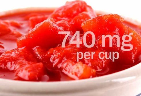 Crushed tomatoes serve up potassium and lycopene.