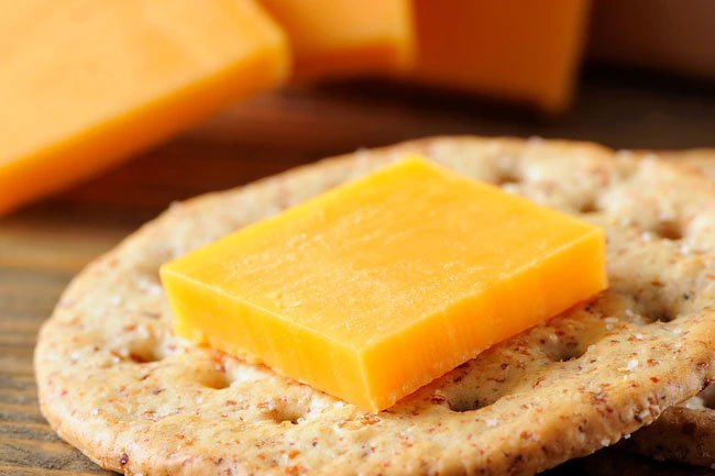 Cheddar cheese supplies protein, calcium, zinc, phosphorus and vitamins A and B12.