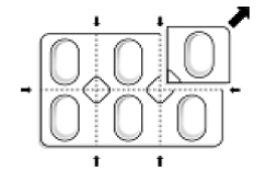 Separate one FORADIL capsule blister - illustration