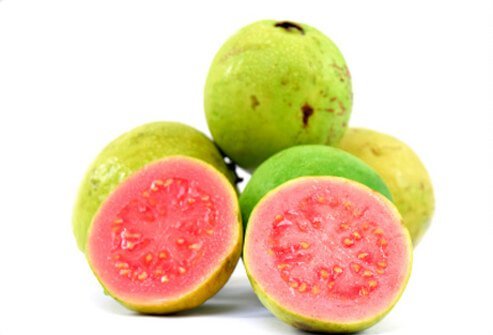 Juicy, sweet, and acidic, the guava's taste might remind you of strawberries and pears.