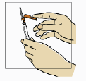 Wipe each vial top - Illustration