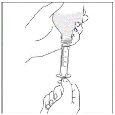 Pull the plunger to withdraw the dose - Illustration