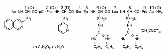 Ganirelix Acetate Structural Formula Illustration