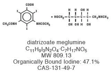 Diatrizoate Meglumine Structural Formula Illustration