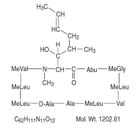  GENGRAF® (cyclosporine) Structural Formula Illustration