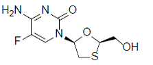 Emtricitabine Structural Formula Illustration