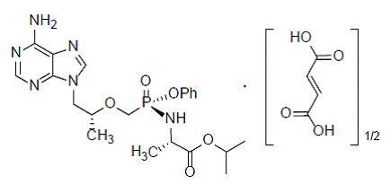 Tenofovir Alafenamide (TAF) Structural Formula Illustration