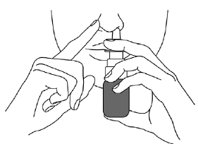 Close the other nostril with your other index finger - Illustration