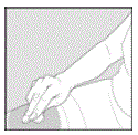 Use a clean, dry cotton ball to gently press on the injection site for a few seconds. Do not rub the injection site or re-use the needle or syringe - Illustration