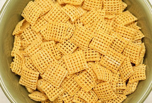 Bowl of gluten-free corn cereal.