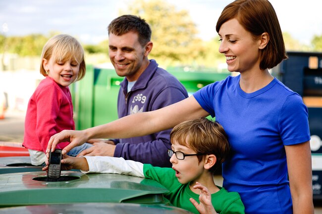 Dispose of hazardous materials in the proper containers or take them to a special recycling center.