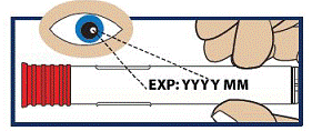 Check the expiration date printed on the label of the
GVOKE HypoPen - Illustration