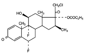 ULTRAVATE (halobetasol propionate) Structural Formula Illustration