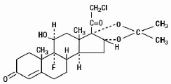 HALOG-E CREAM (Halcinonide)  Structural Formula Illustration