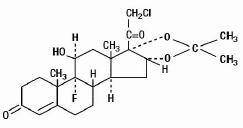 HALOG®OINTMENT (Halcinonide Ointment, USP)  Structural Formula Illustration