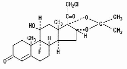 HALOG SOLUTION (Halcinonide) Structural Formula Illustration