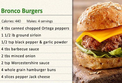 Bronco burger recipe.
