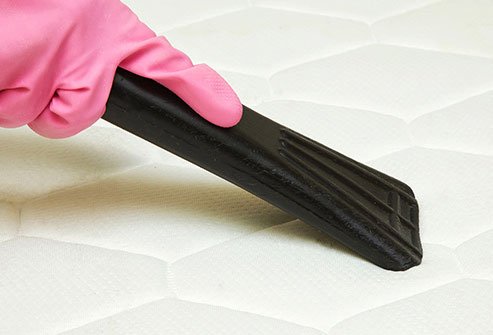 Vacuuming your mattress keeps dust mites down.