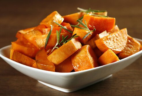 Sweet potatoes are an excellent source of vitamin A.