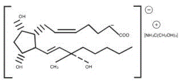 Hemabate® (carboprost tromethamine) Structural Formula Illustration