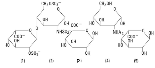 Heparin Sodium Structural Formula Illustration