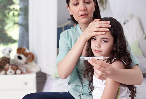 Fever is a symptom of herpangina, which most often affects young children.