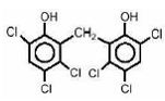 pHisoHex (hexachlorophene) Structural Formula Illustration