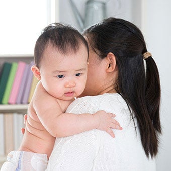 Hiccups in infant or baby.
