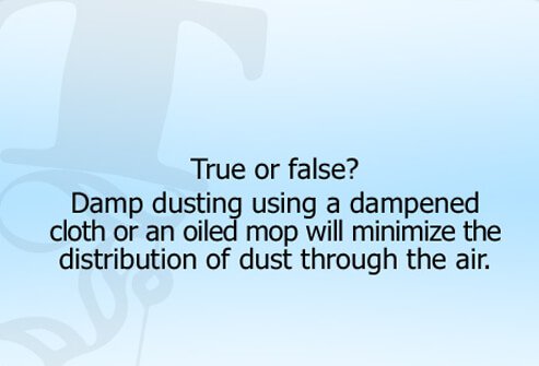Will dusting with a damp cloth lead to better home allergy relief? 