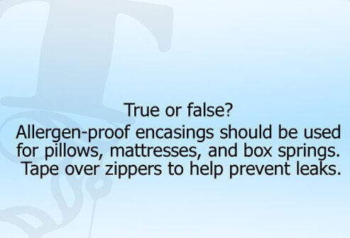 Should you encase your pillows, mattresses, and box springs to minimize indoor allergies?