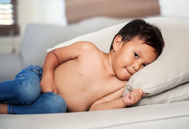 If your child has appendicitis they may exhibit sudden abdominal pain, loss of appetite, nausea and vomiting, excessive gas or inability to pass gas, fever, diarrhea or constipation.