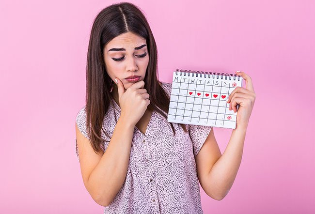 A period (menstruation) is the time in a woman or girl's monthly cycle in which her unfertilized egg leaves her body, along with blood and uterine tissue lining (endometrium).