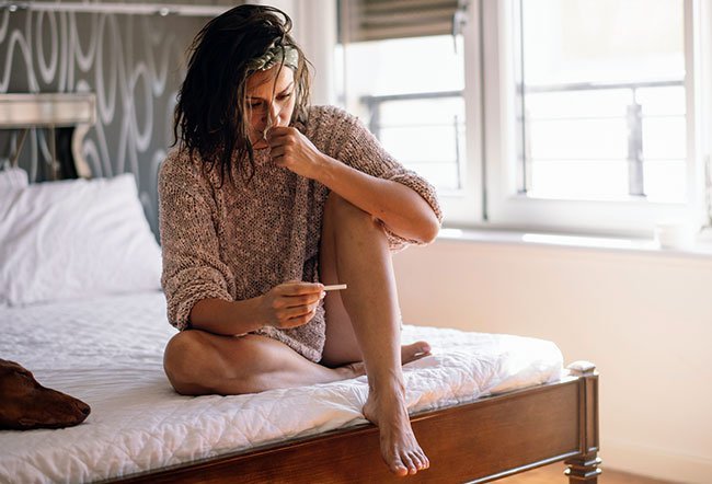 There are both at-home tests and blood tests available to determine if pregnancy has occurred.