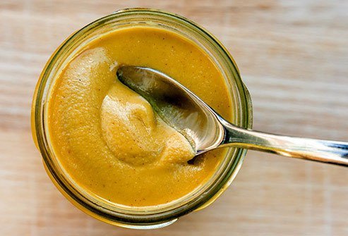 A lot of creamy sauces, spreads, and salad dressings can quickly add on calories.
