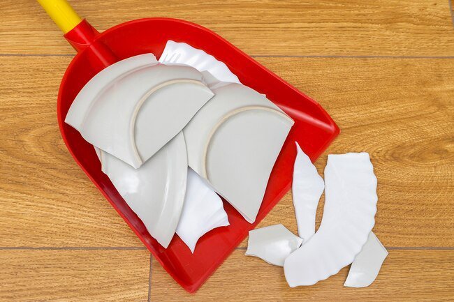 Take care to clean up broken glass carefully and thoroughly.
