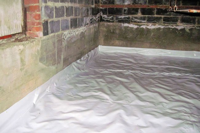 Try a vapor barrier to prevent mold in basements.