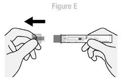 Pull straight on the protective clear cap to uncap the Pen - Illustration
