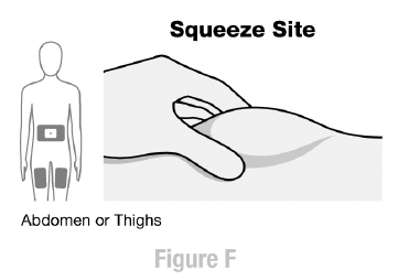 The thigh injection site is shown here - Illustration