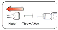 Pull off the Outer Needle Shield - Illustration