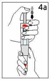 Look at the injection button
and the front housing to make sure it is a 6 mg Pen - Illustration