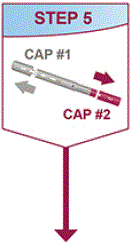 Squeeze the skin at your injection site to make a raised area and hold it firmly until the injection is complete - Illustration