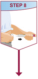 Put your used needles, Pens, and sharps in a FDA cleared sharps disposal container right away after use. Do not throw away (dispose of) loose needles, syringes, and the Pen in the household trash - Illustration