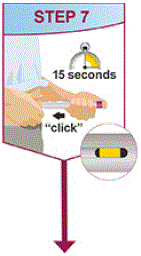 Press the plum activator button and count slowly for 15 seconds - Illustration